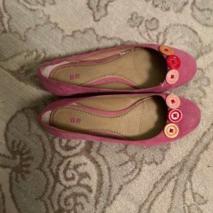 BP. pink suede ballet flats